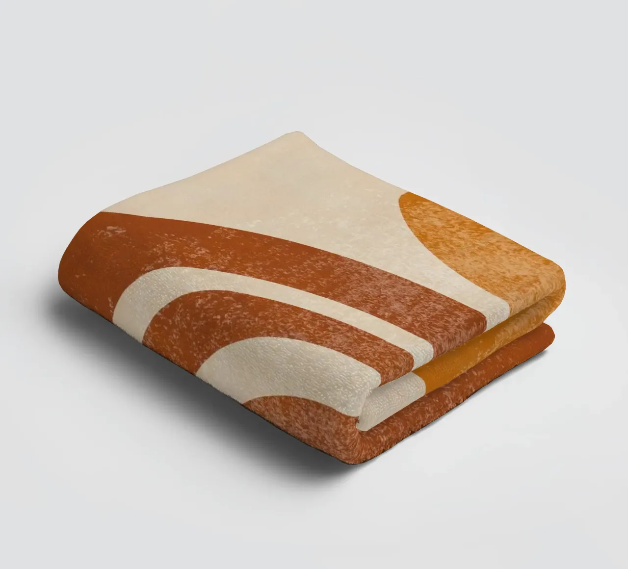 Abstracte Retro Zon & Boog Print badhanddoek van Aralyn