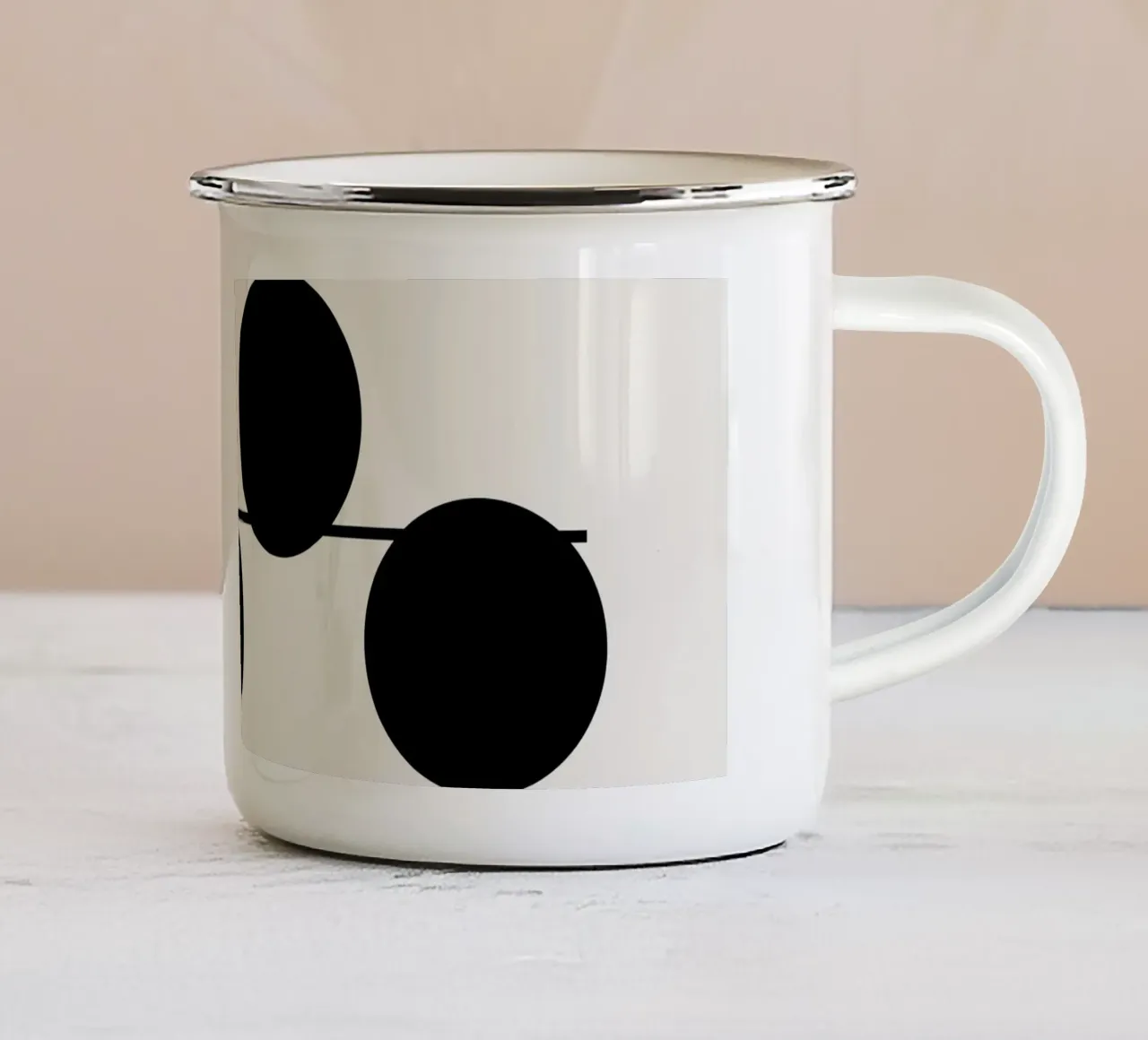 Collegamento II tazza in smalto da Rose Beck Art