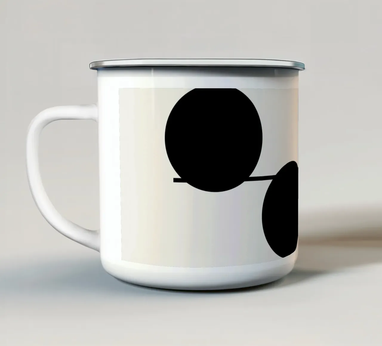 Collegamento II tazza in smalto da Rose Beck Art