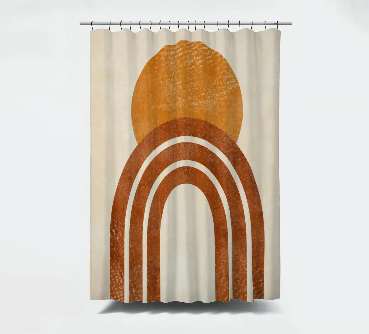 Aarde en zon abstracte print douchegordijn van Aralyn