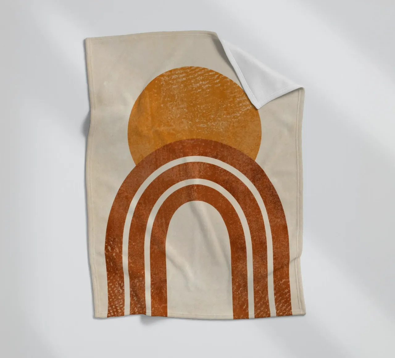 Erde und Sonne Abstrakter Druck Fleecedecke von Aralyn