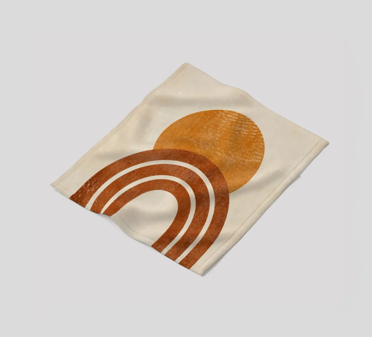 Erde und Sonne Abstrakter Druck Fleecedecke von Aralyn