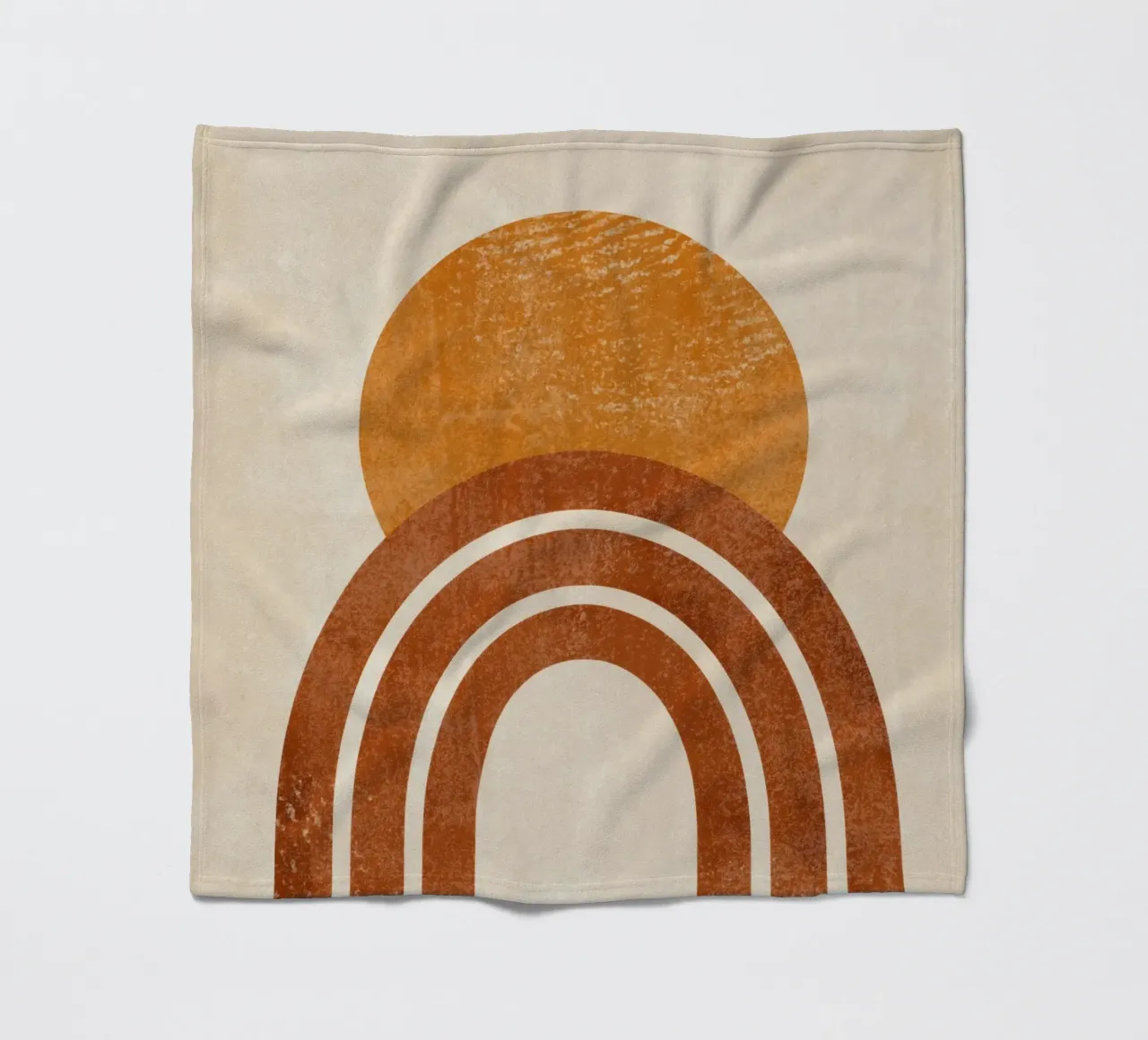 Erde und Sonne Abstrakter Druck Fleecedecke von Aralyn