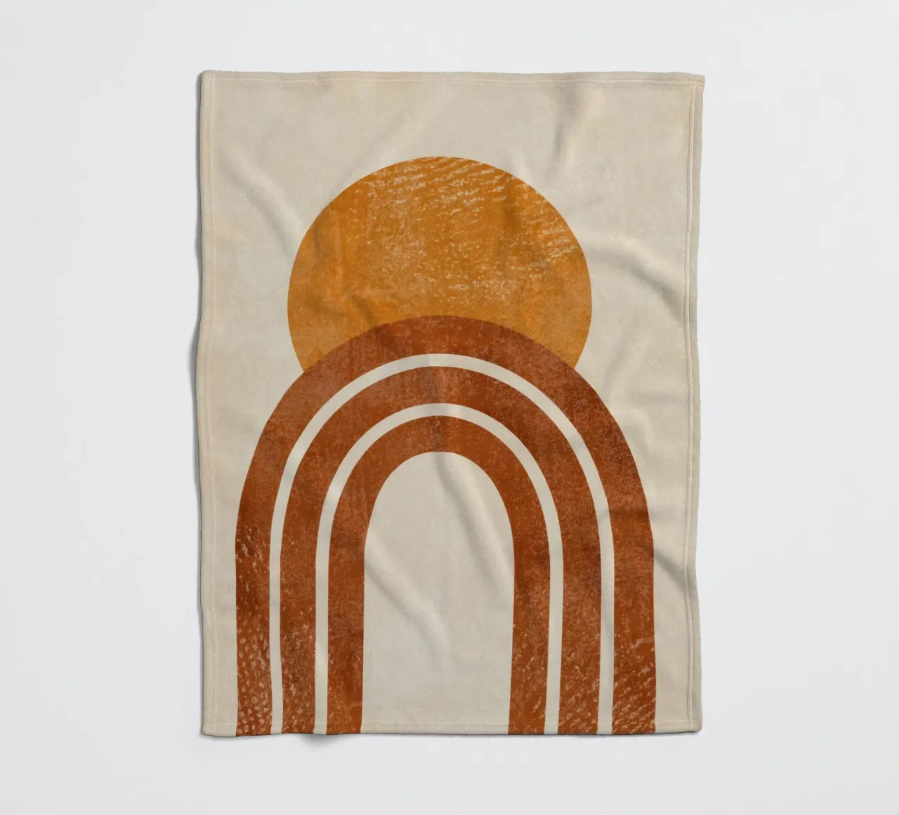 Erde und Sonne Abstrakter Druck Fleecedecke von Aralyn