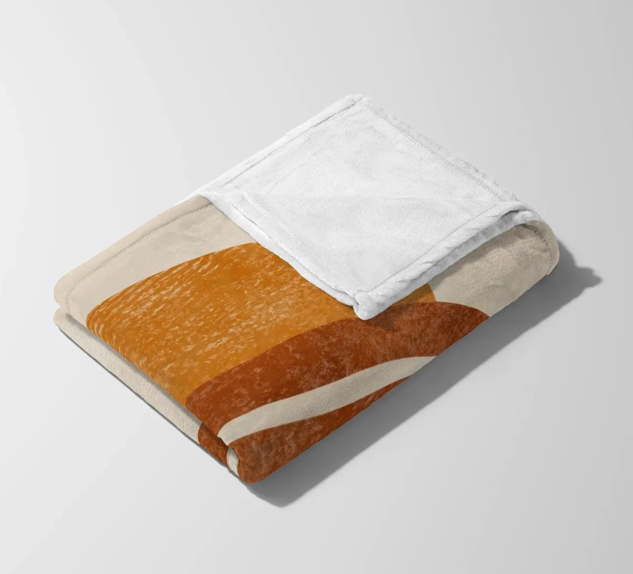 Erde und Sonne Abstrakter Druck Fleecedecke von Aralyn