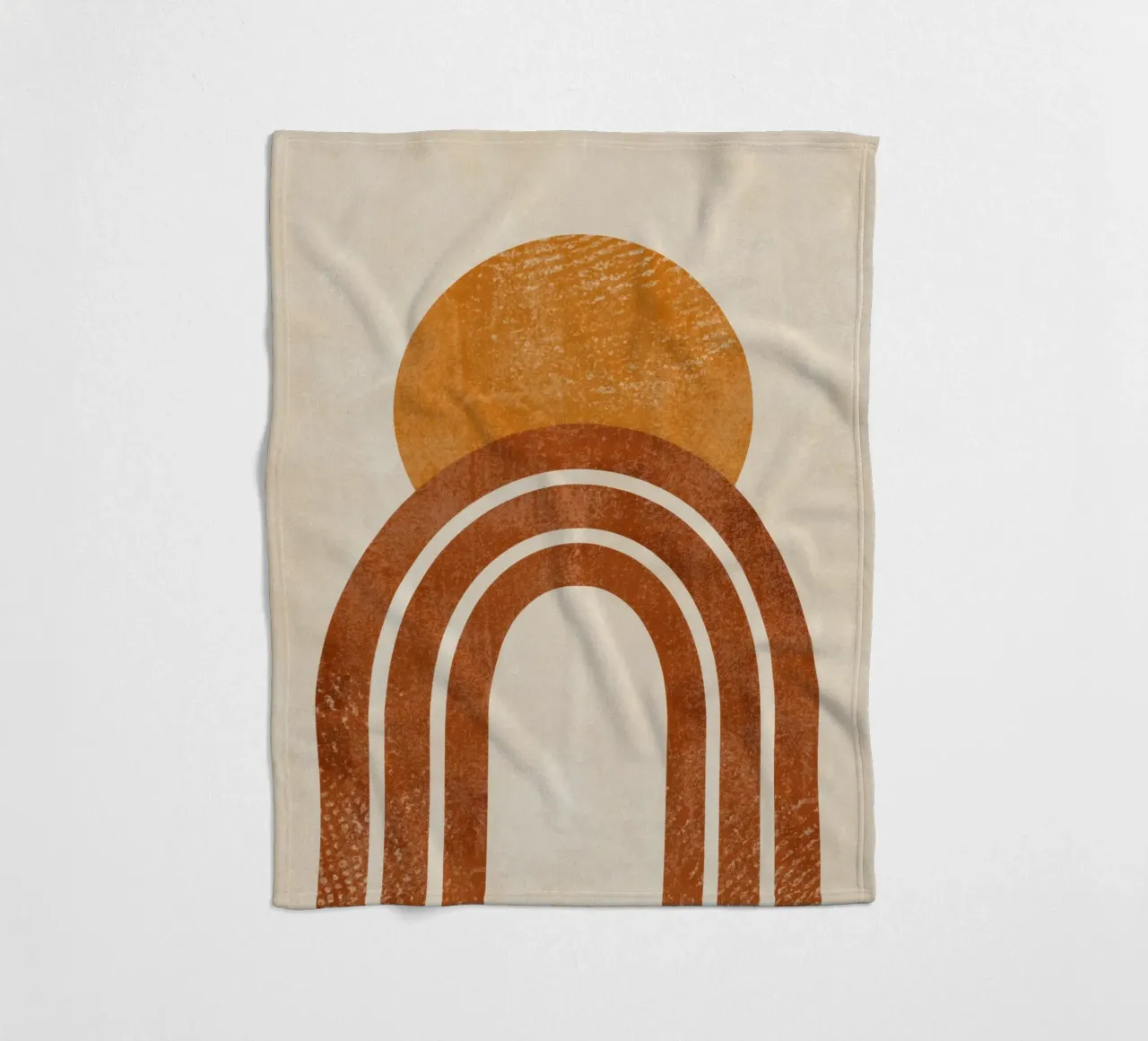 Erde und Sonne Abstrakter Druck Fleecedecke von Aralyn