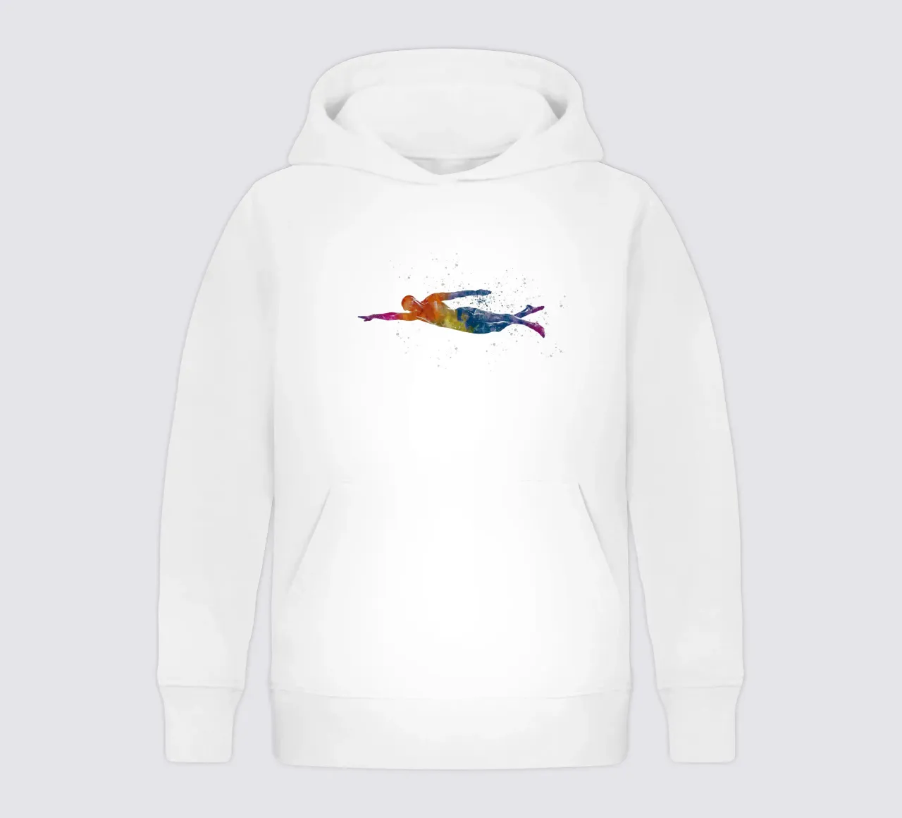 Nuotatore in acquerello felpa bambino con cappuccio da ⚽ Sports Pulse