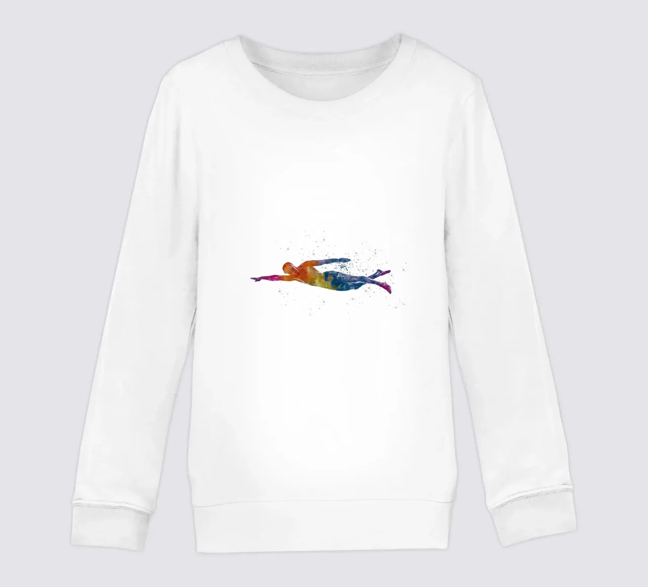 Nuotatore in acquerello felpa bambino da ⚽ Sports Pulse