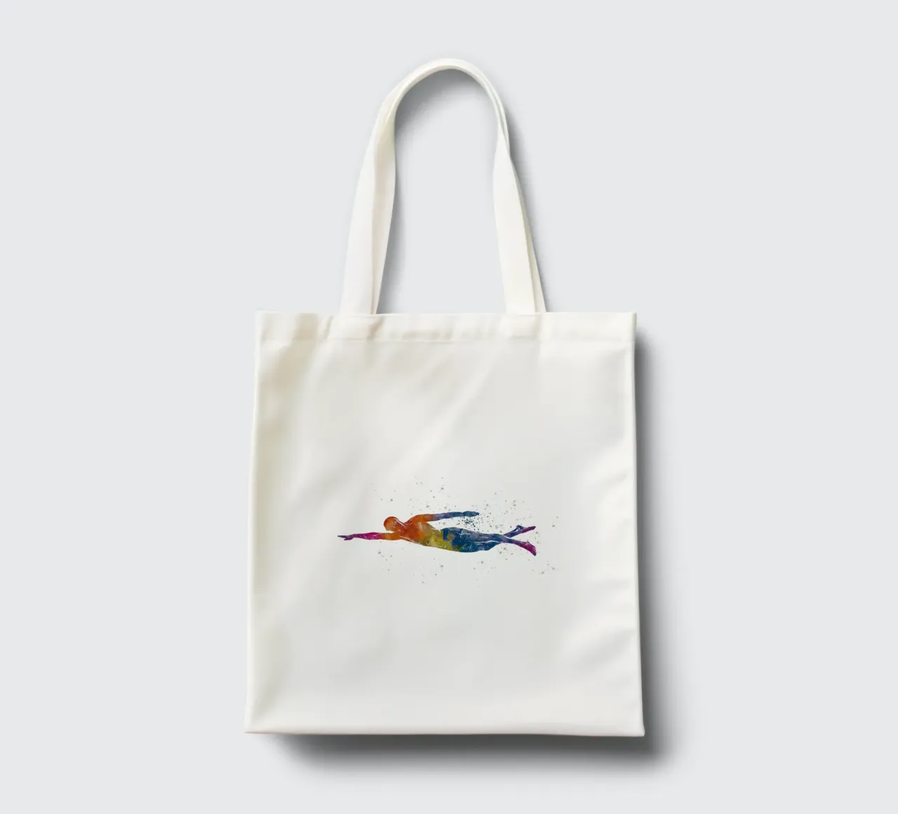 Nuotatore in acquerello borsa in juta da ⚽ Sports Pulse