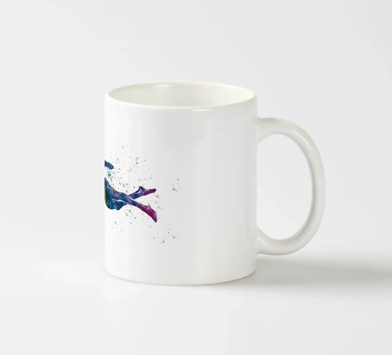 Nuotatore in acquerello tazza in ceramica da ⚽ Sports Pulse