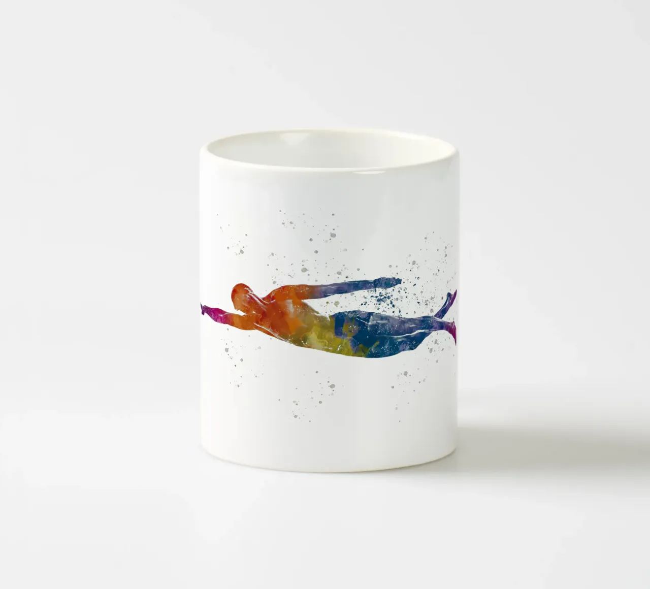 Nuotatore in acquerello tazza in ceramica da ⚽ Sports Pulse