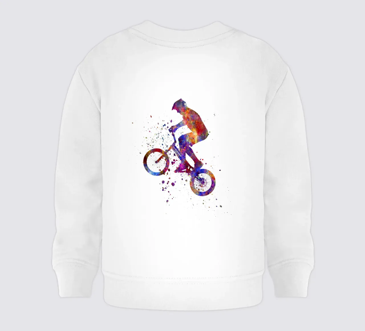 Ciclista BMX in corsa in acquerello felpa neonato da ⚽ Sports Pulse