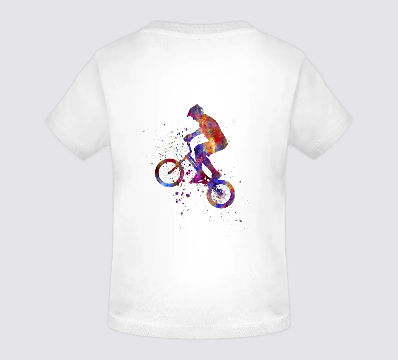 Ciclista BMX in corsa in acquerello maglietta neonato da ⚽ Sports Pulse