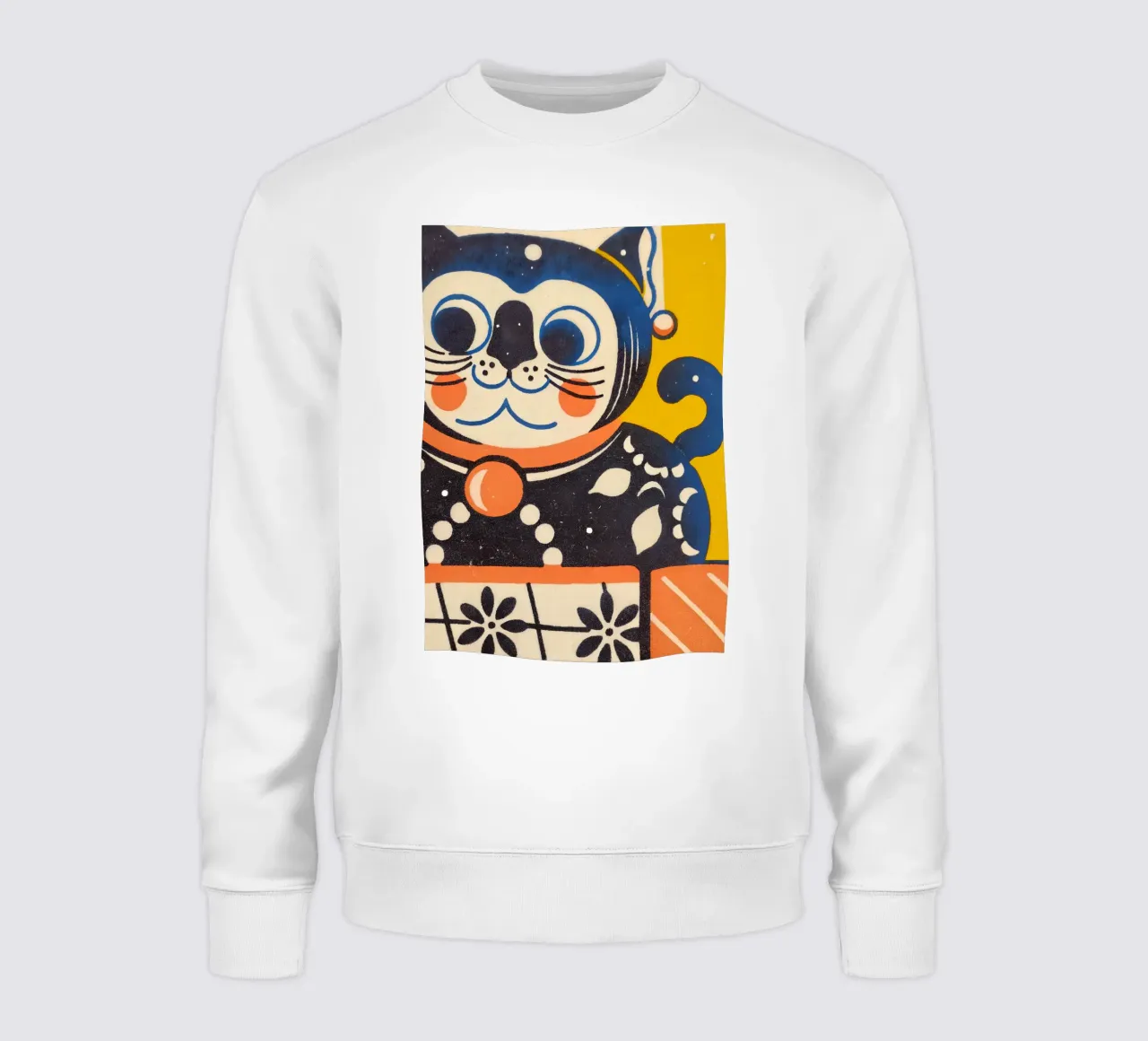 Glückskatze Retro-Stil Sweatshirt von Studio Mooodz