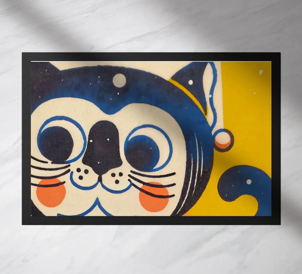 Gatto fortunato in stile retrò zerbino da Studio Mooodz
