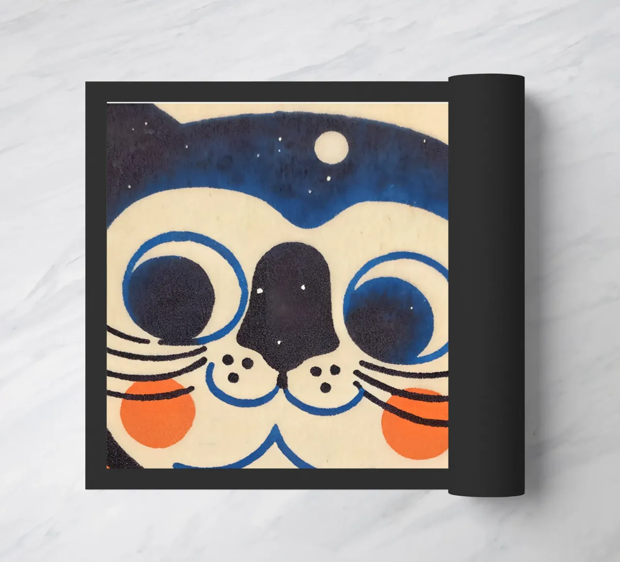 Gatto fortunato in stile retrò zerbino da Studio Mooodz