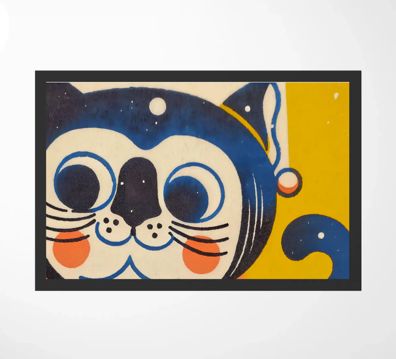 Gatto fortunato in stile retrò zerbino da Studio Mooodz