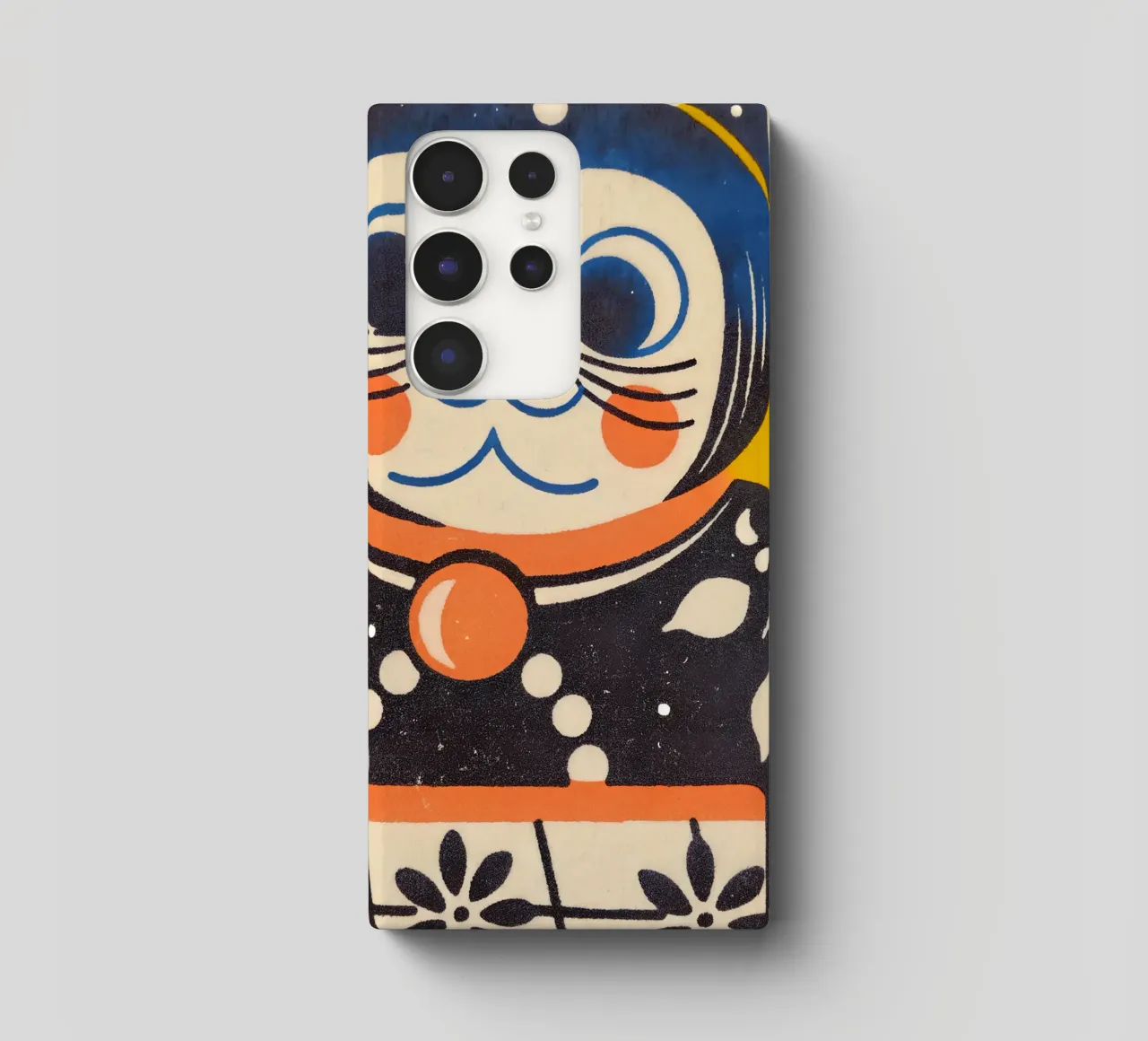 Gatto fortunato in stile retrò cover samsung da Studio Mooodz