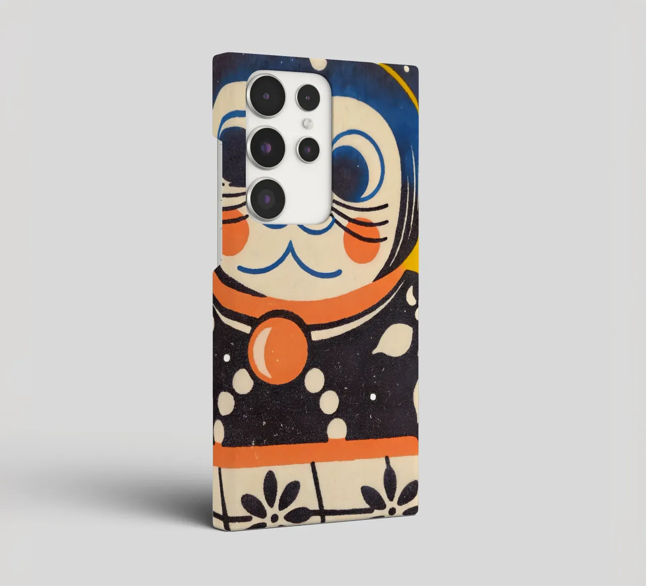 Gatto fortunato in stile retrò cover samsung da Studio Mooodz