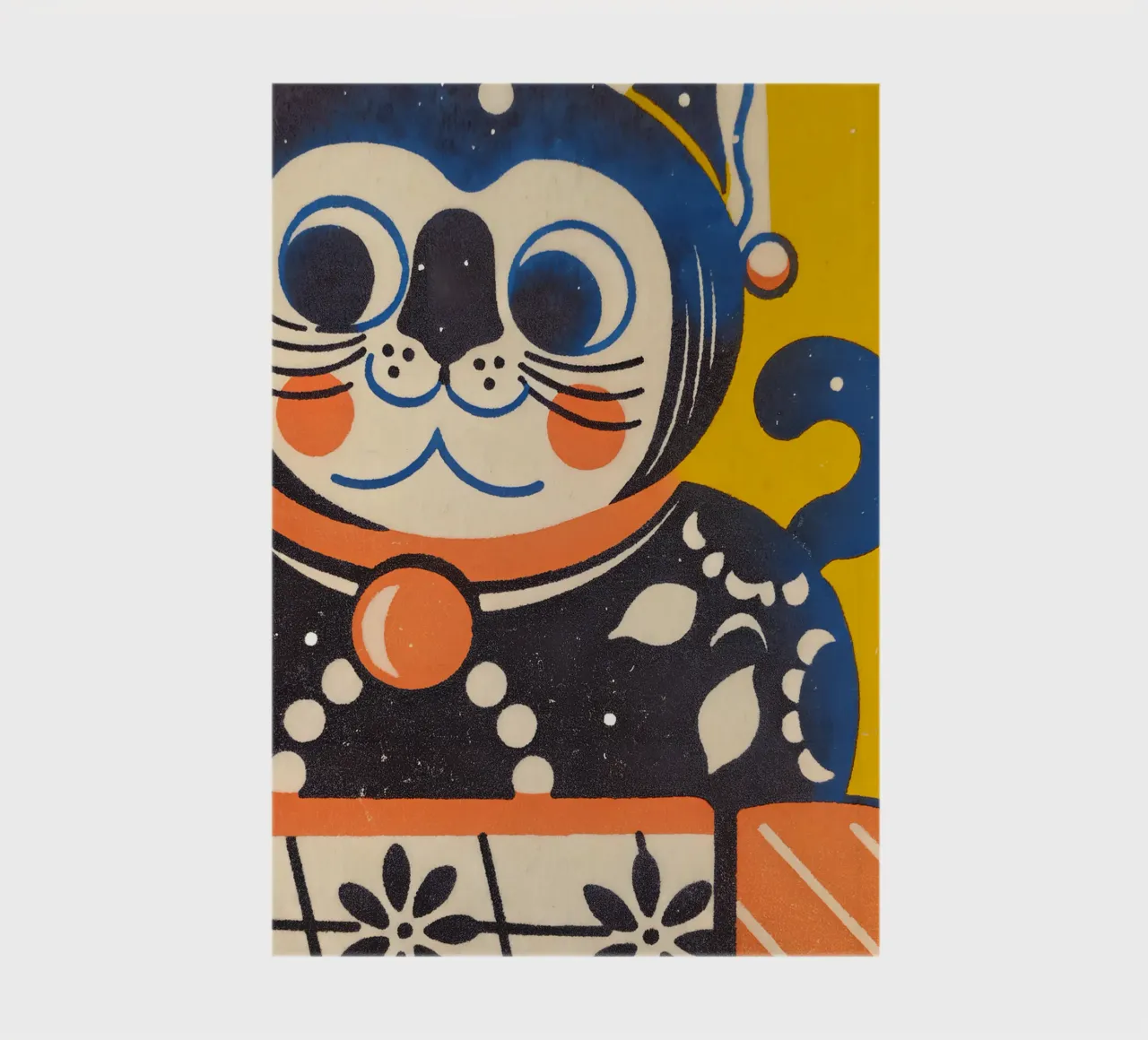 Glückskatze Retro-Stil Notizbuch von Studio Mooodz