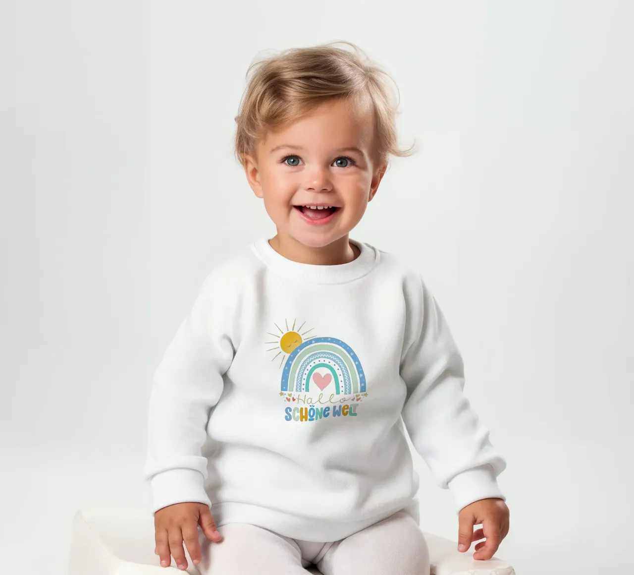 Ciao mondo bello. Per neonati e bambini. Per i ragazzi. felpa neonato da CalliLetters