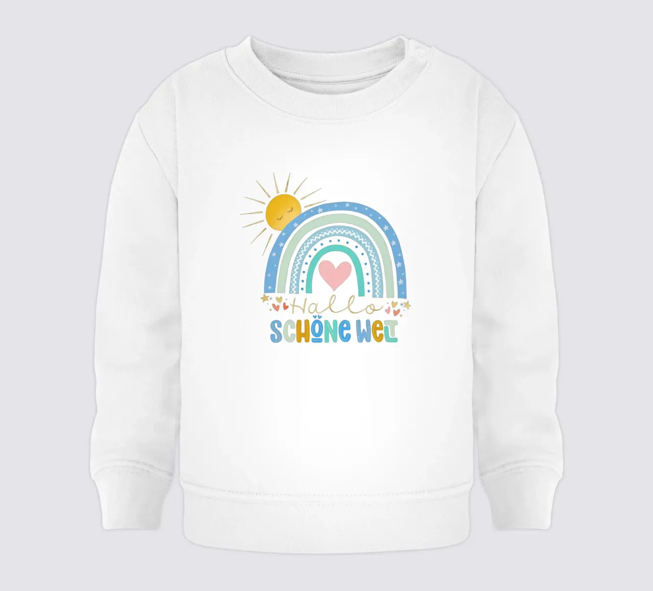 Ciao mondo bello. Per neonati e bambini. Per i ragazzi. felpa neonato da CalliLetters