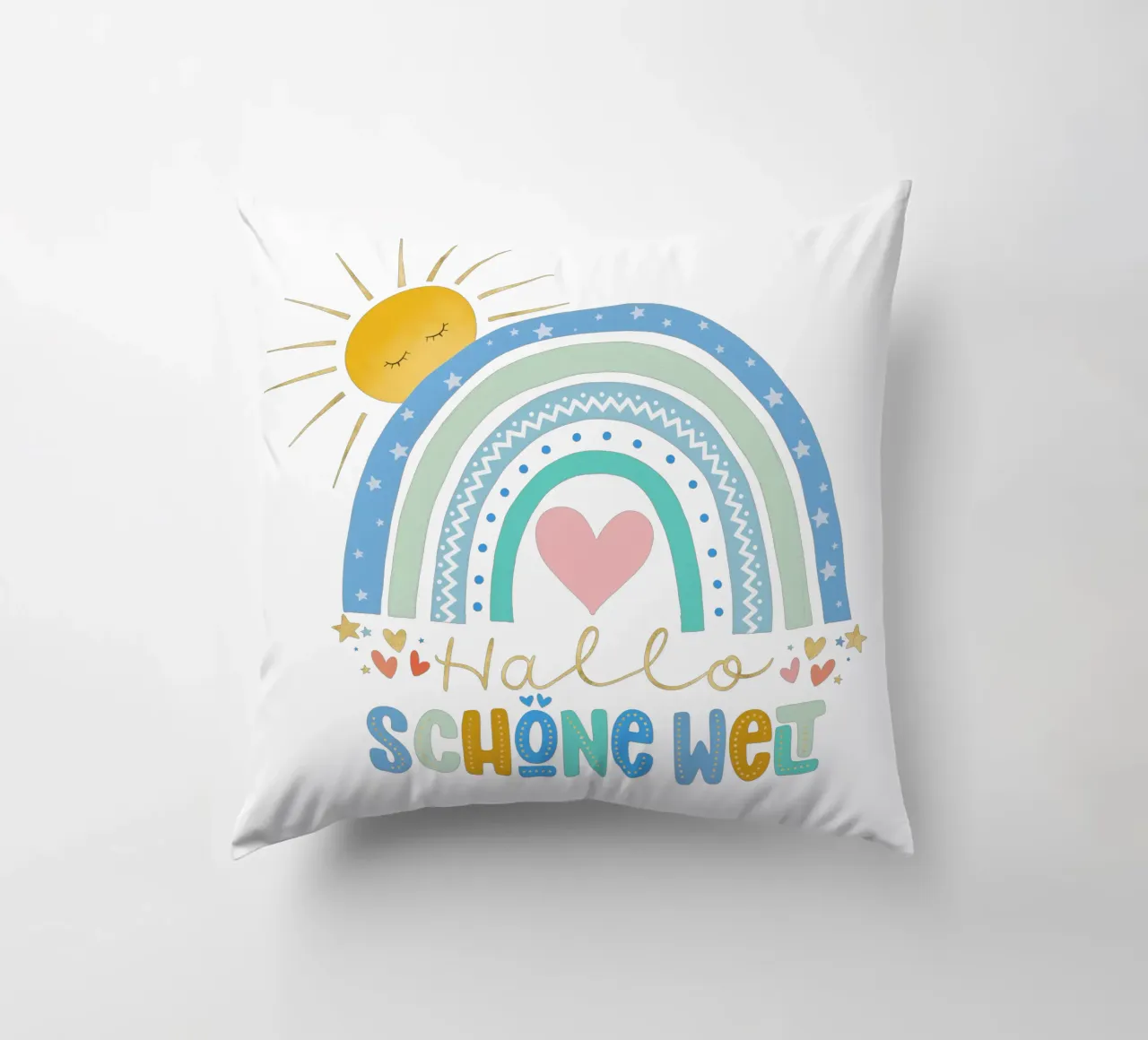 Ciao mondo bello. Per neonati e bambini. Per i ragazzi. cuscino da CalliLetters