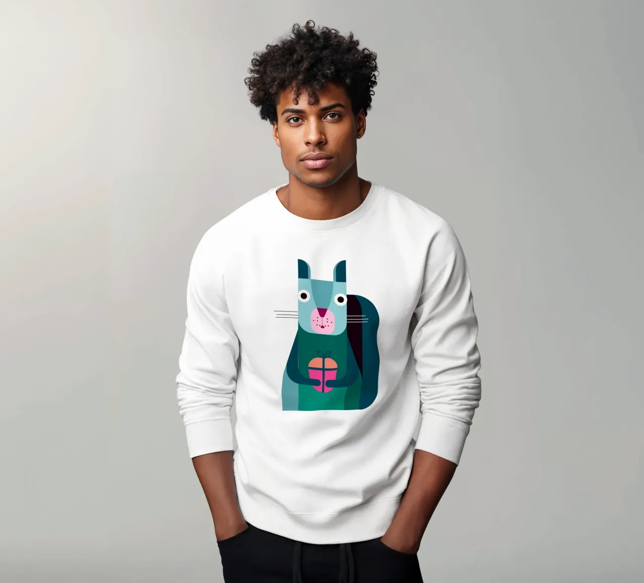 Eichhörnchen mit Geschenk felpa da DARIA IVANOVNA