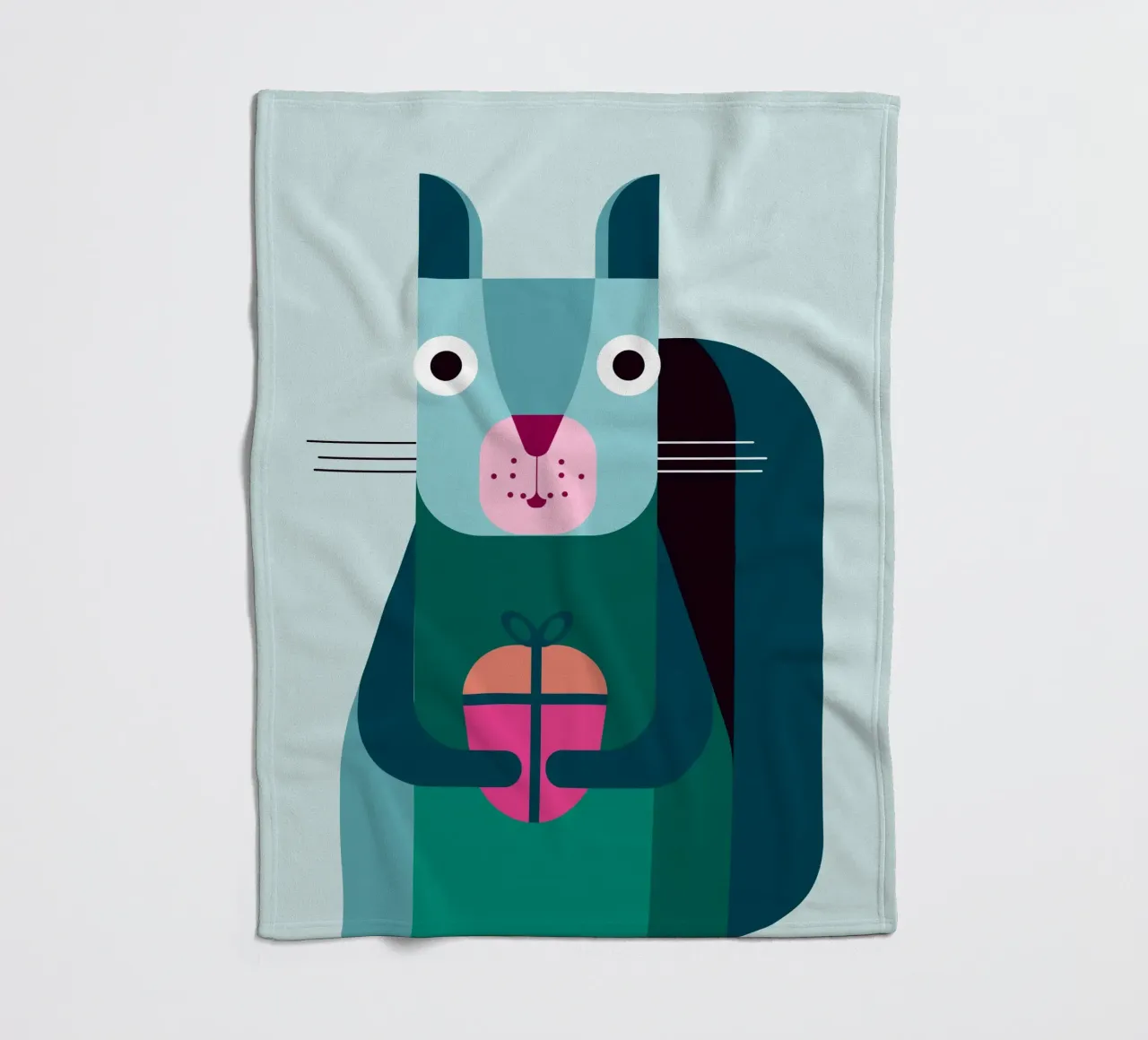 Eichhörnchen mit Geschenk coperta in pile da DARIA IVANOVNA