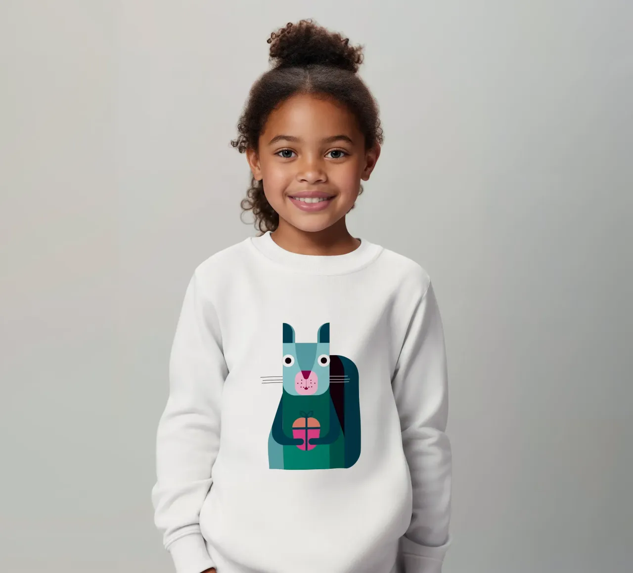 Eichhörnchen mit Geschenk felpa bambino da DARIA IVANOVNA