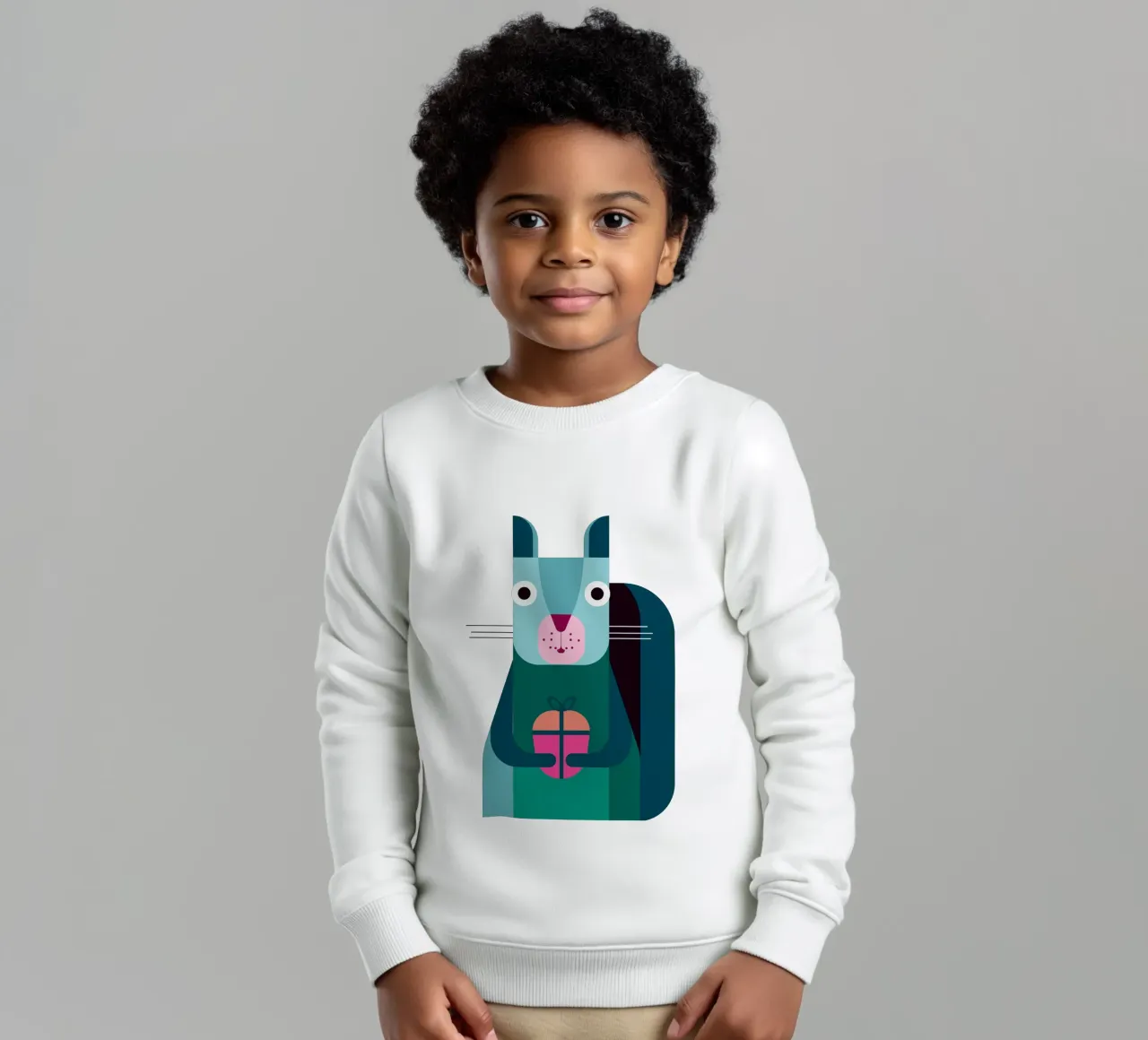 Eichhörnchen mit Geschenk felpa bambino da DARIA IVANOVNA