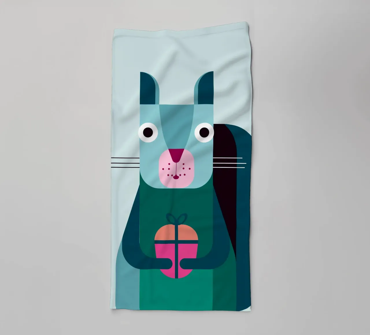 Eichhörnchen mit Geschenk asciugamano da bagno da DARIA IVANOVNA