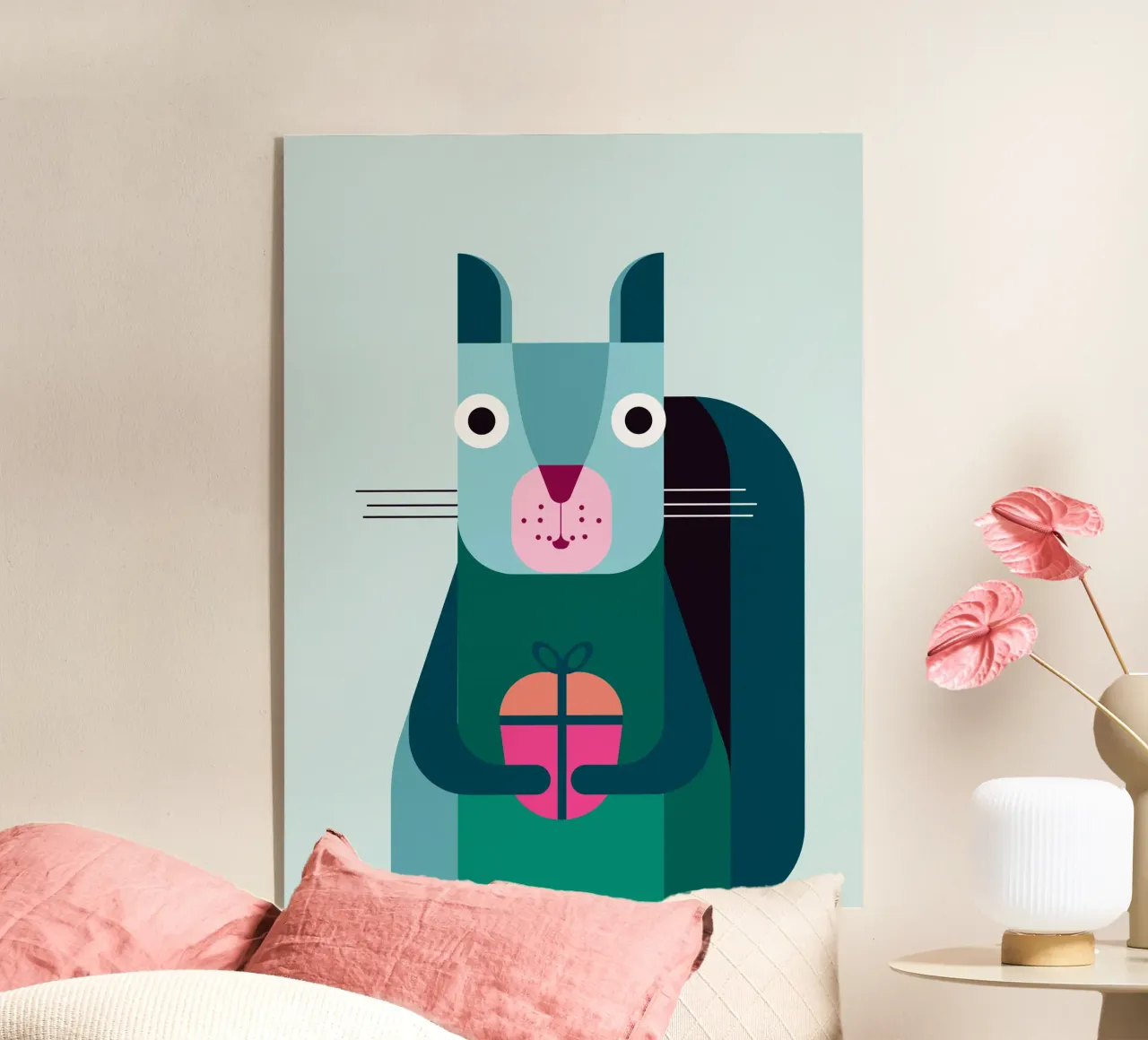 Eichhörnchen mit Geschenk plexiglass da DARIA IVANOVNA
