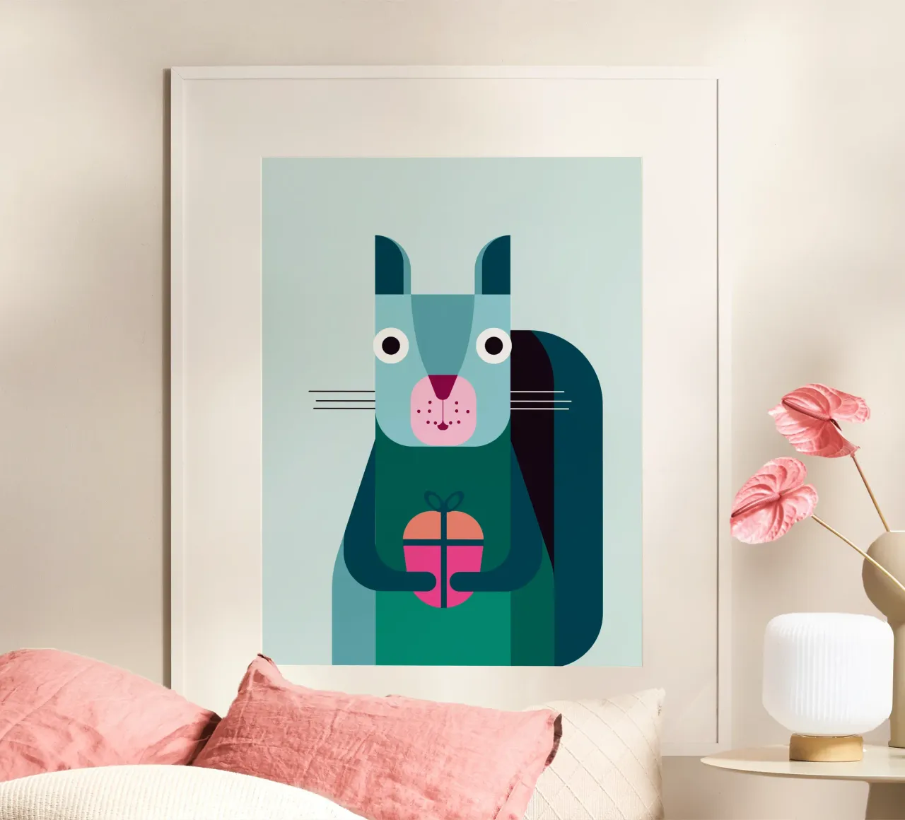Eichhörnchen mit Geschenk carta hahnemühle da DARIA IVANOVNA