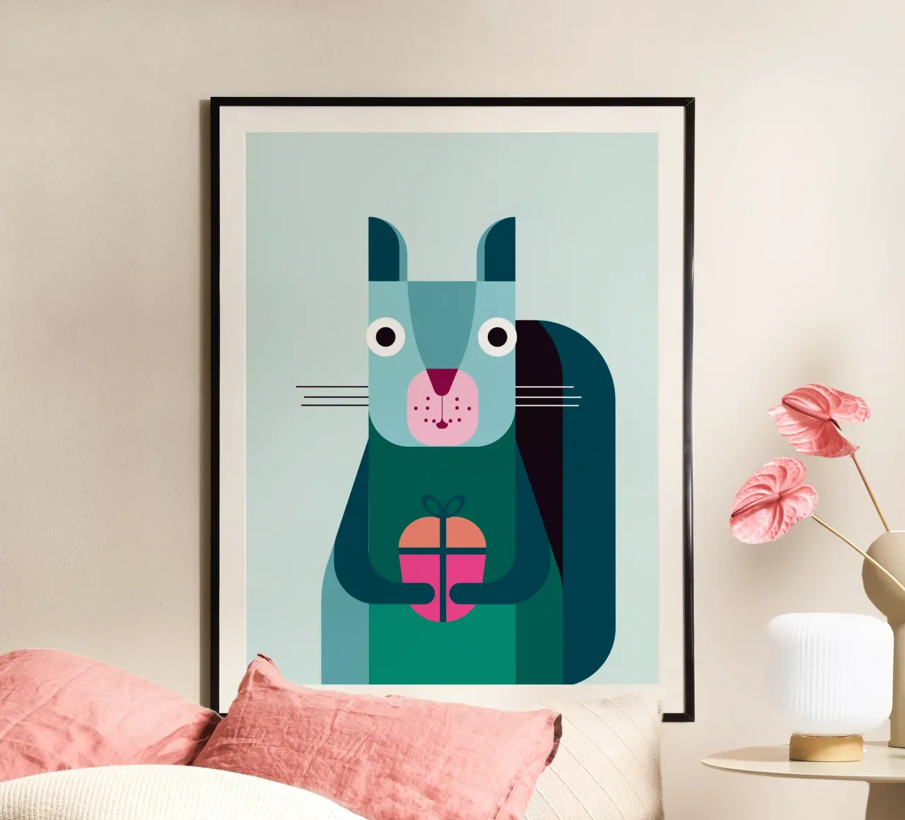 Eichhörnchen mit Geschenk carta hahnemühle da DARIA IVANOVNA