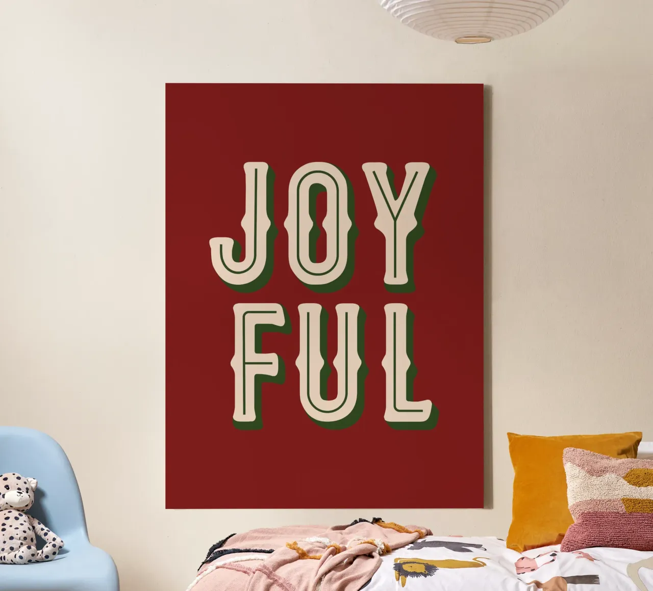 Natale gioioso tela da IamHomeStudio