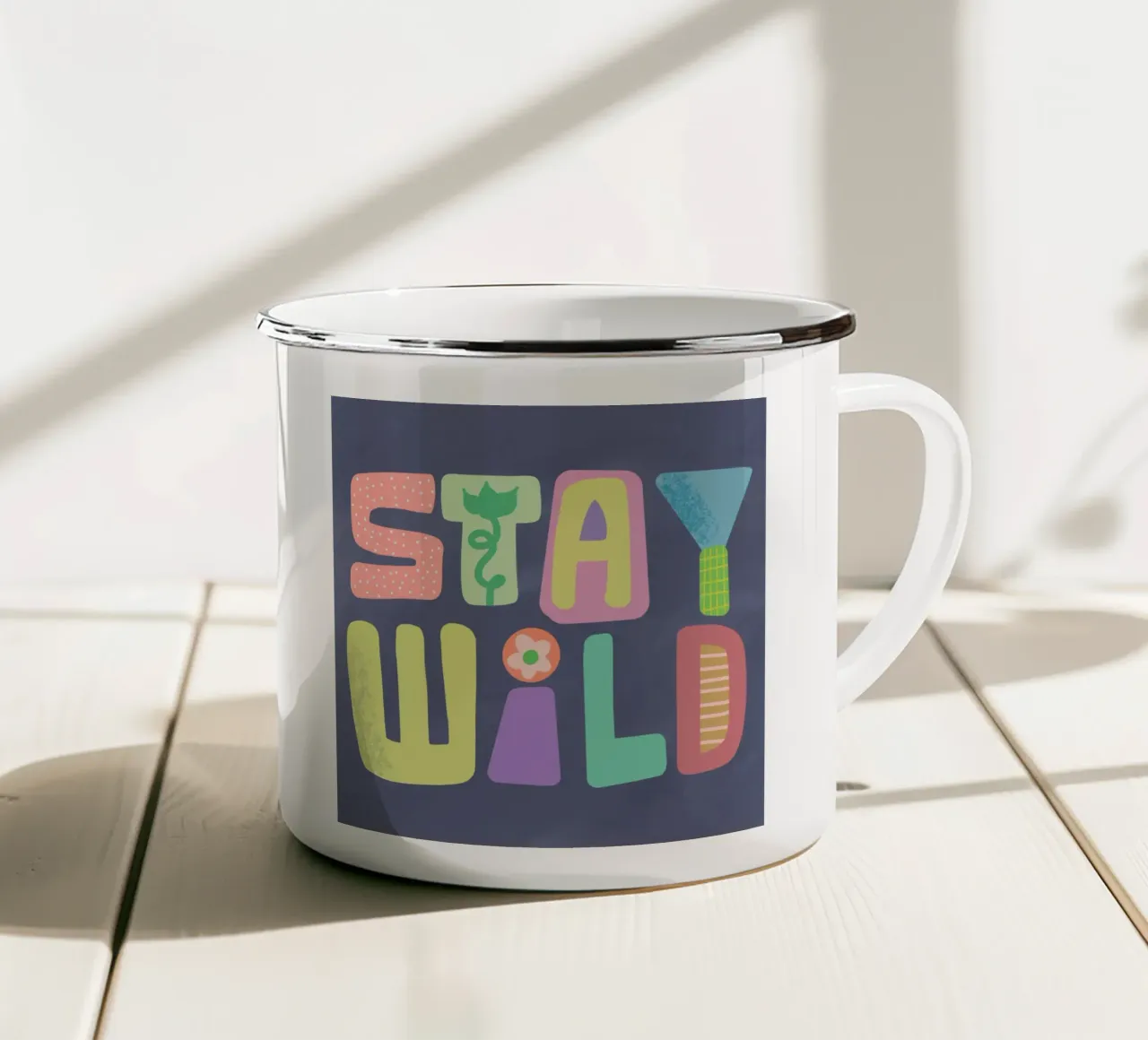 Stay wild tazza in smalto da Art House