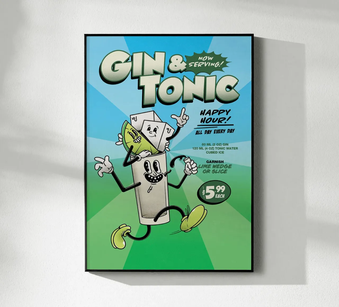Cóctel Groovy Gin & Tonic metacrilato de Michael Glock