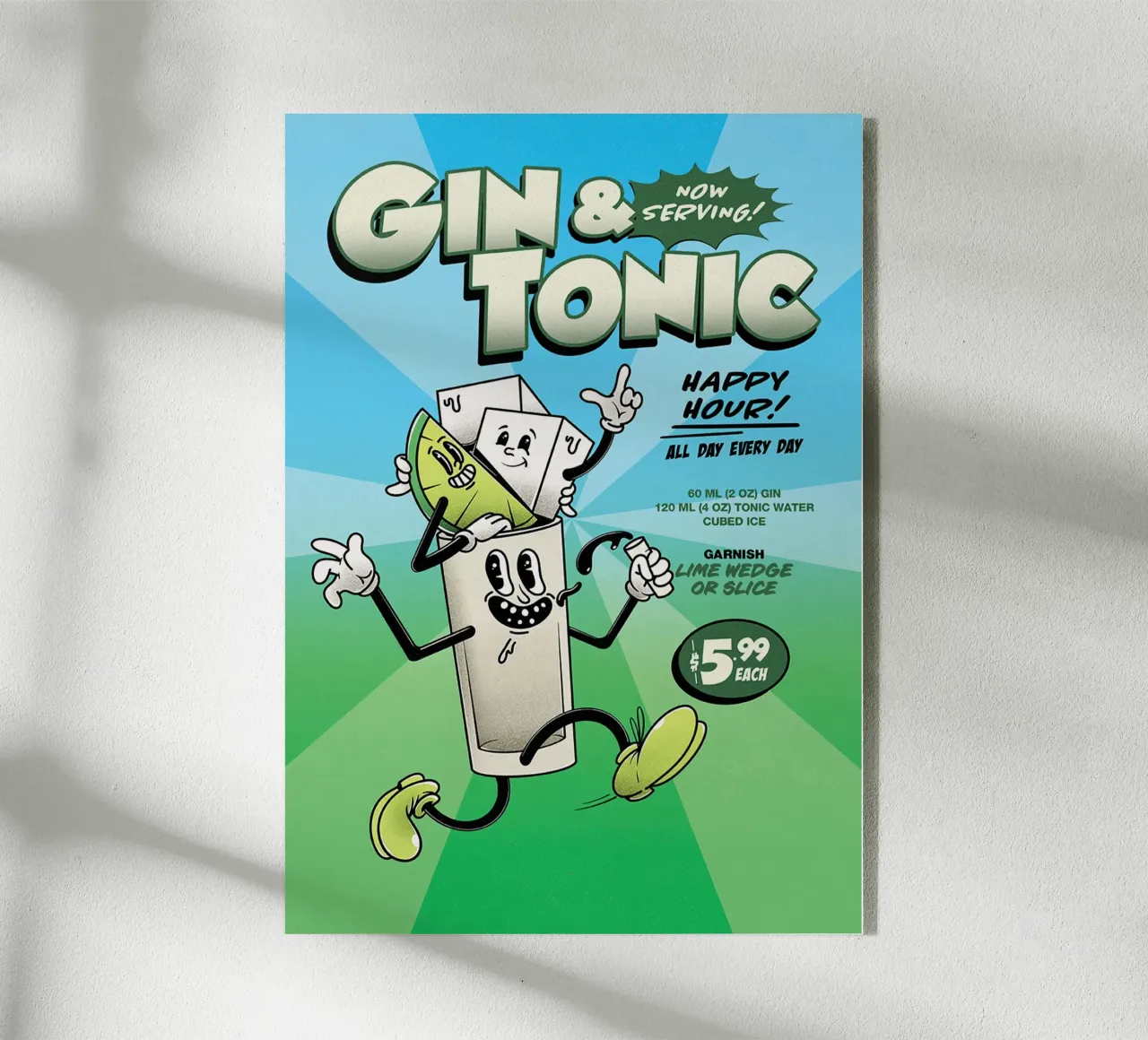 Cóctel Groovy Gin & Tonic metacrilato de Michael Glock