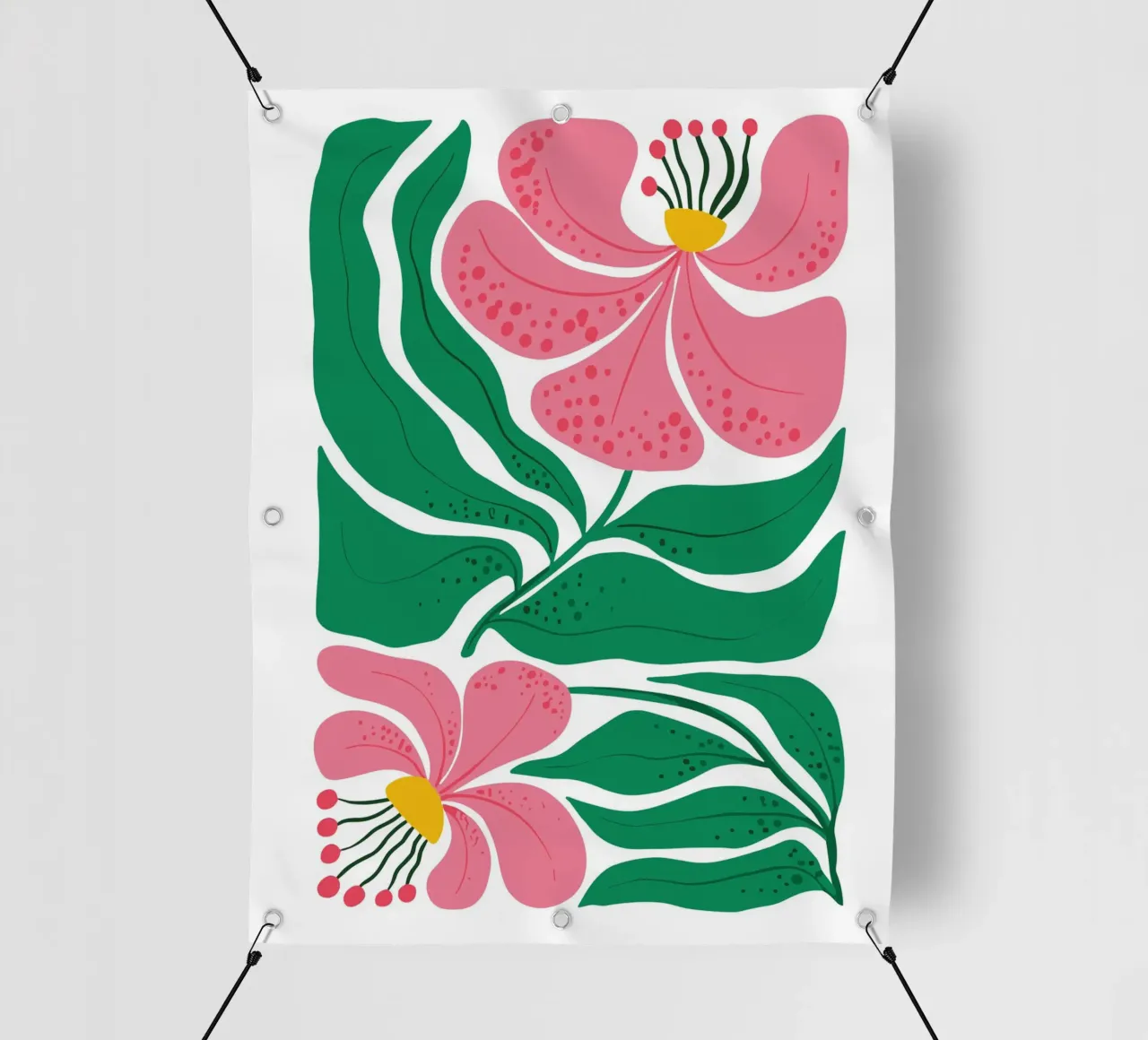 Pink Lily Abstraction telo in pvc da LisaArtes