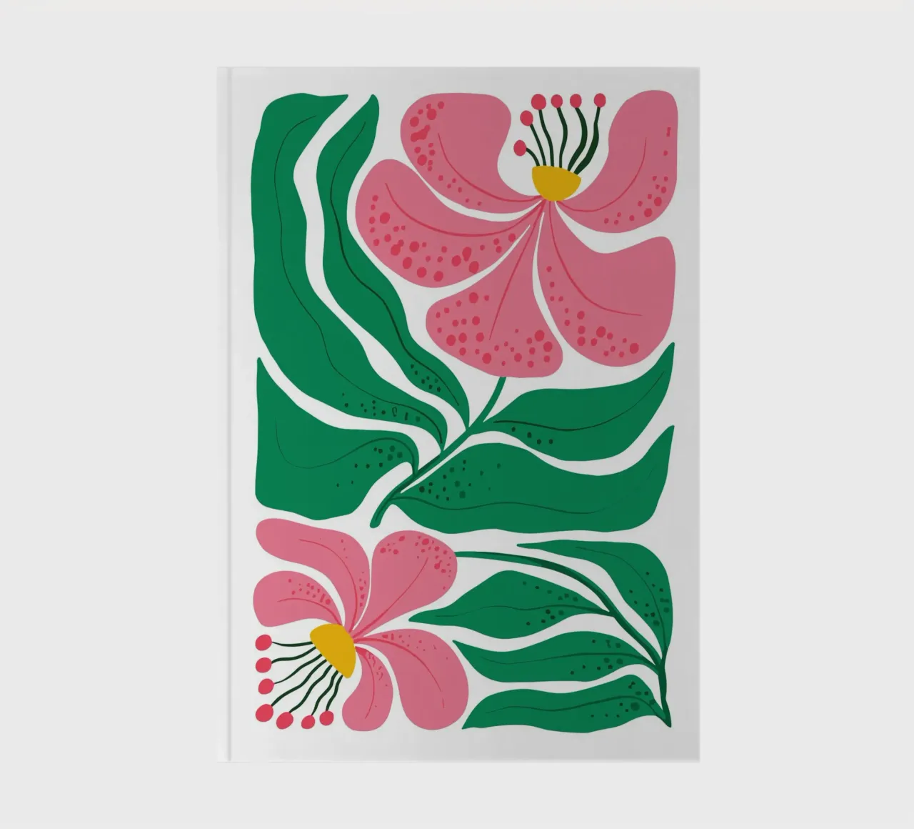 Pink Lily Abstraction notebook by LisaArtes