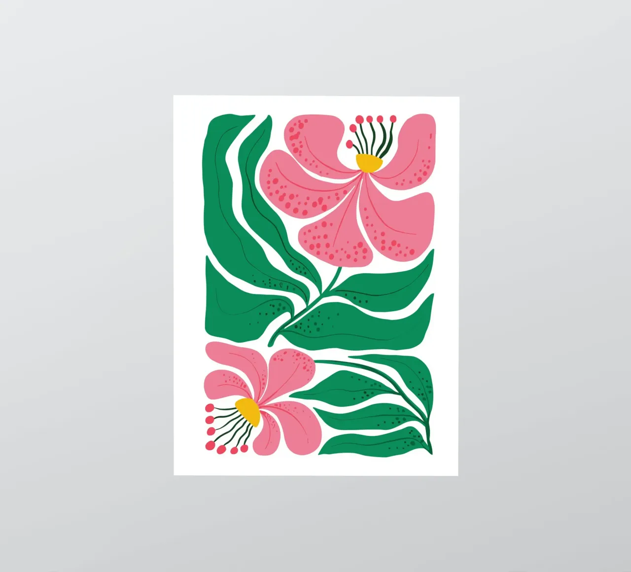 Pink Lily Abstraction adesivo da LisaArtes