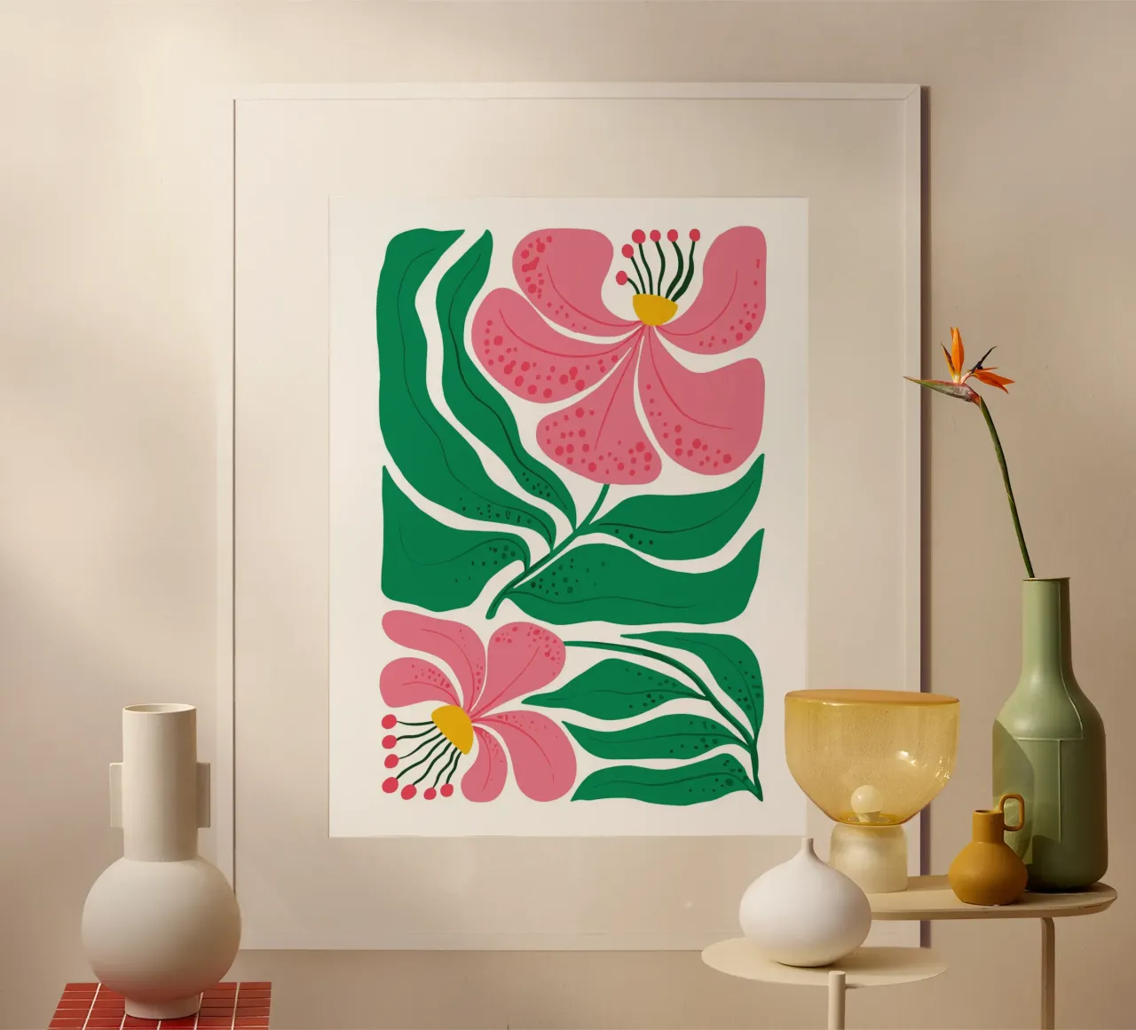 Pink Lily Abstraction carta hahnemühle da LisaArtes
