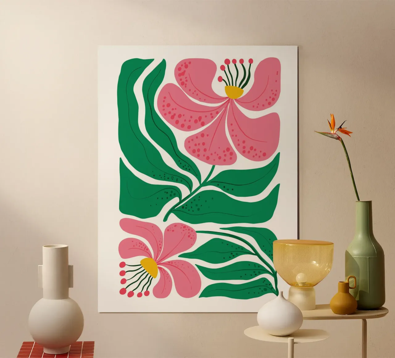 Pink Lily Abstraction carta hahnemühle da LisaArtes