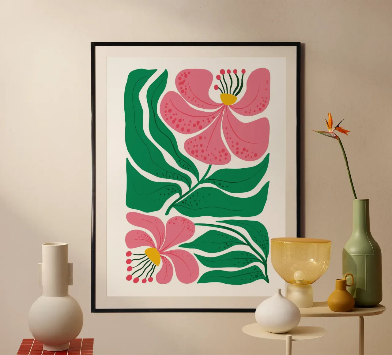 Pink Lily Abstraction carta hahnemühle da LisaArtes