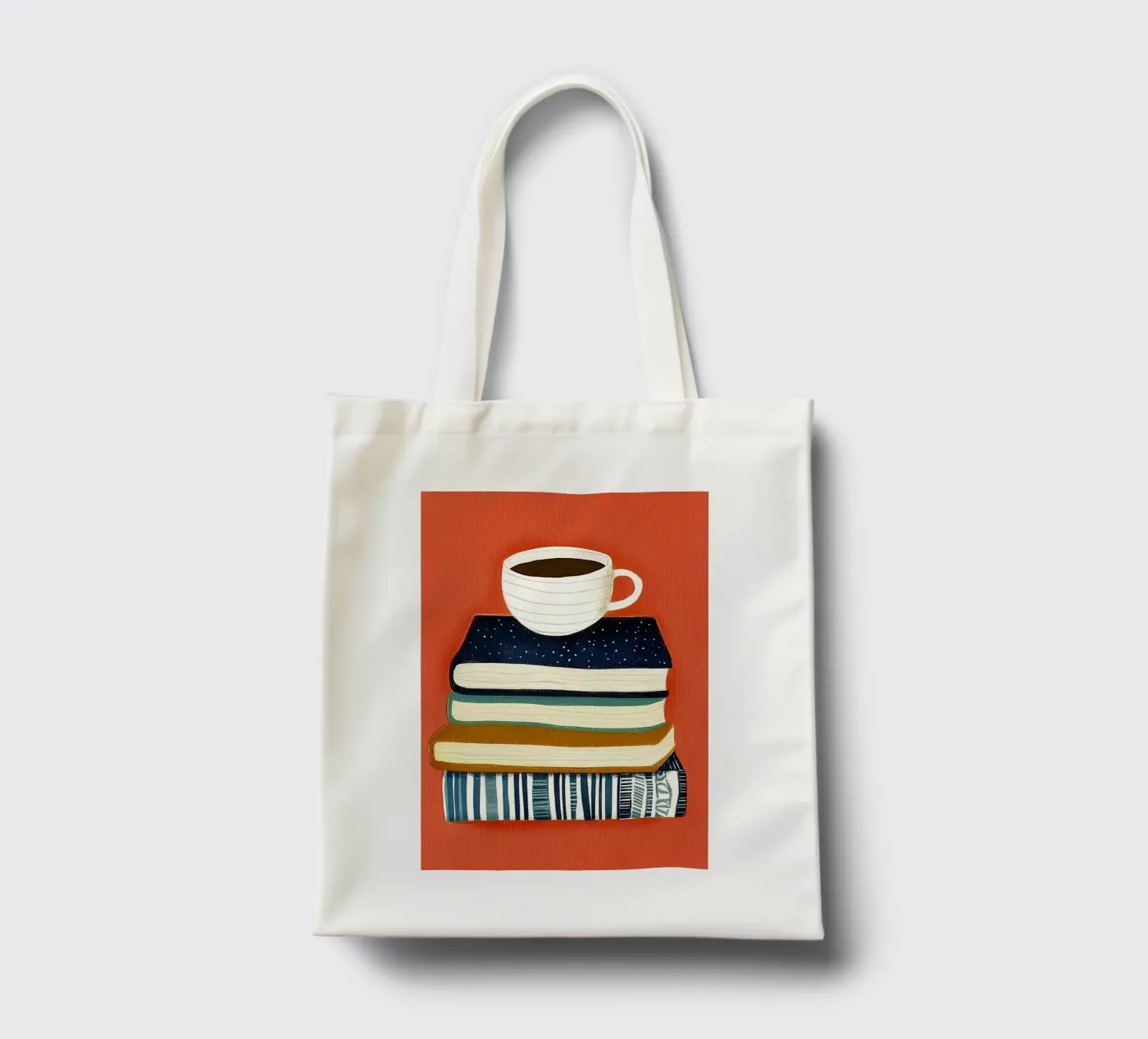 Caffè e libri borsa in juta da Curious Canvas