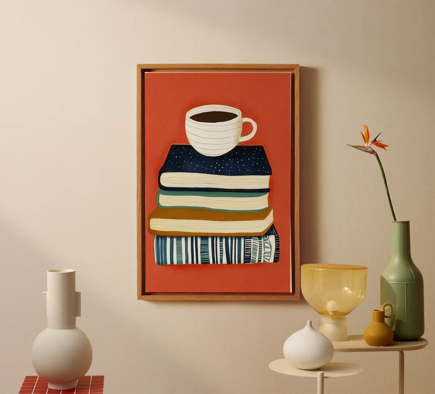 Coffee and books tela da Curious Canvas