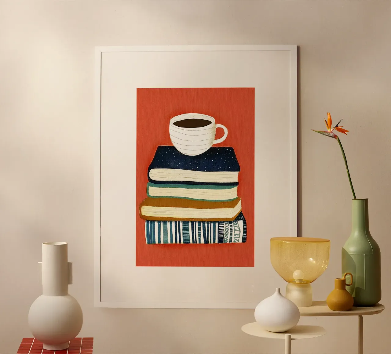 Caffè e libri poster da Curious Canvas