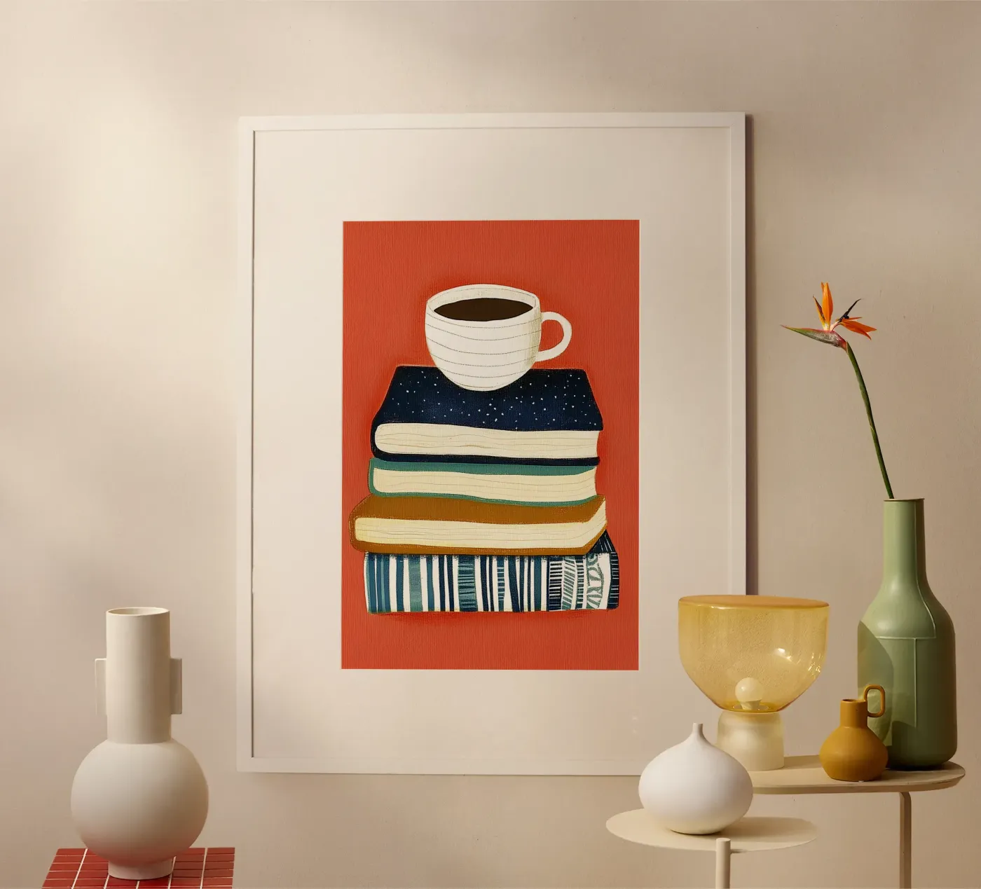 Coffee and books Poster von Curious Canvas