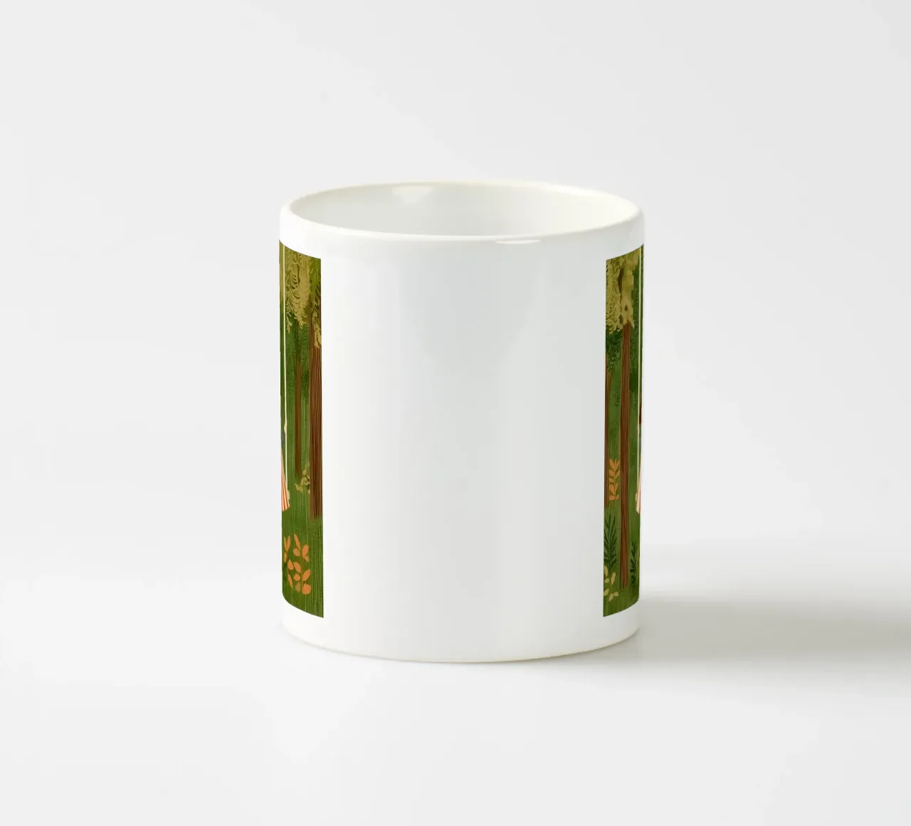 Altalena nella foresta tazza in ceramica da Curious Canvas